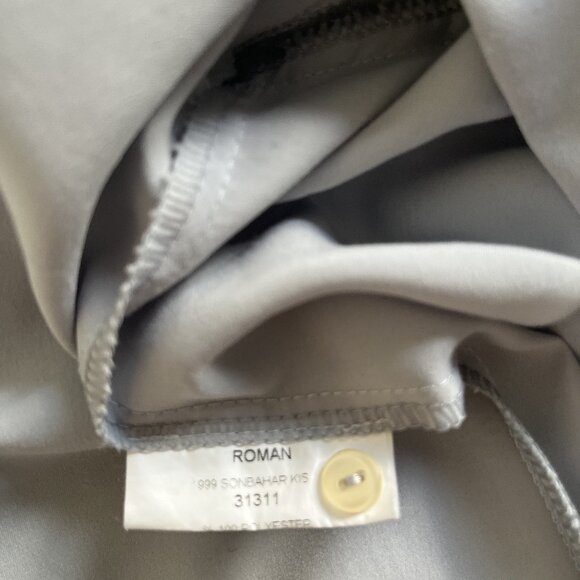 ROMAN silk/polyester silver gray shirt - Picture 6 of 7